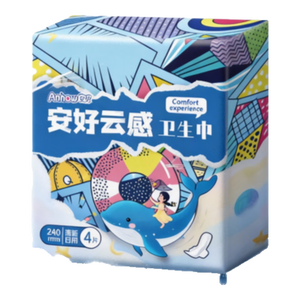 【全新升级】安好云感棉柔卫生巾日用便携姨妈轻薄透气自营敏感肌 日用 245mm 4片 云感棉【1包】