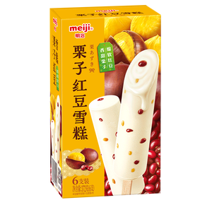 明治栗子红豆雪糕 62g*6支 彩盒装（新旧包装随机发货）