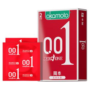 冈本（OKAMOTO）避孕套0.01超薄2片 001裸入超薄无感安全套套成人情趣情侣用品