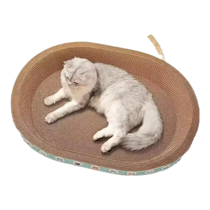 猫抓板磨爪耐抓耐磨不掉屑猫窝一体撕不烂特大号圆形椭圆加厚加密 巨无霸椭圆形63*40（适合30斤内猫咪） 下单送猫薄荷