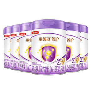 伊利金领冠菁护较大婴儿奶粉2段6-12月800g*6罐 A2β-酪蛋白 乳铁蛋白