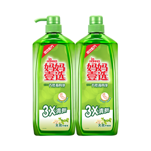 妈妈壹选柠檬草餐具净1.28kg+补充装1.28kg洗洁精食品用洗涤灵果蔬奶瓶用