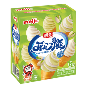 明治开心果味、牛奶味、开心果牛奶味迷你雪糕筒38g*6个 冰淇淋彩盒装