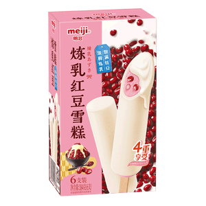 明治炼乳红豆雪糕 64g*6支 彩盒装（新旧包装随机发货）