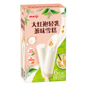 明治大红袍轻乳茶味雪糕 62g*6支 彩盒装