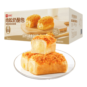 良品铺子肉松奶酪面包500g/箱营养早餐出游面包糕点小贝点心下午茶