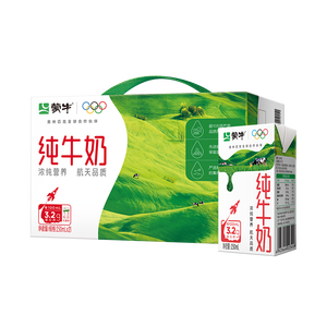 蒙牛全脂纯牛奶250ml*21盒 早餐健身伴侣 送礼优选礼盒装