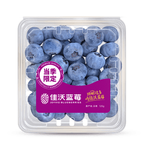佳沃（joyvio） 蓝莓14mm+ 12盒原箱装 约125g/盒 生鲜水果礼盒