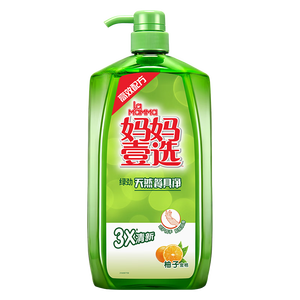 妈妈壹选餐具净2kg柚子金桔 洗洁精A类食品用果蔬清洗剂宝宝用洗涤灵洗碗