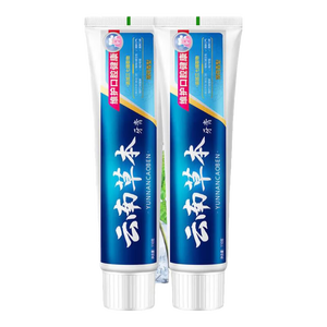 正品云南草本牙膏祛口臭祛牙渍口气清新薄荷味男女通用 1支*110g