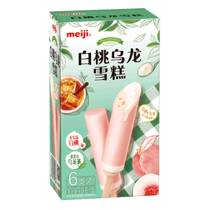 明治白桃乌龙雪糕 69g*6支 彩盒装（新旧包装随机发货）