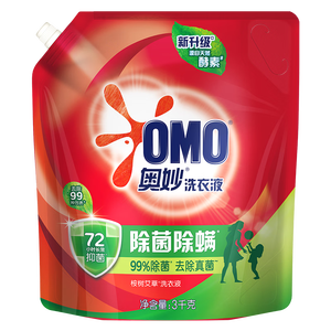 奥妙（OMO）吴磊好物去渍酵素洁净除菌除螨持久留香除味6斤袋装校服净洗衣液