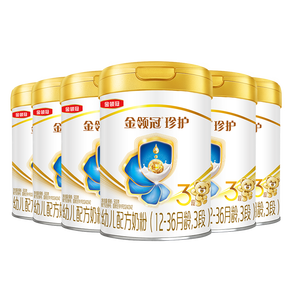 伊利金领冠珍护幼儿奶粉3段12-36月900g*6罐 HMO乳源 28天新鲜到家