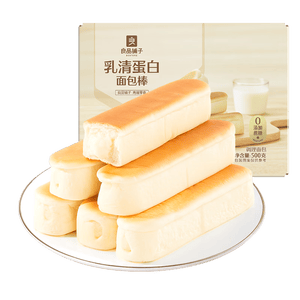 良品铺子乳清蛋白面包棒500g学生营养早餐整箱吐司夹心零食牛奶面包点心
