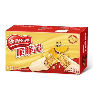 雀巢（Nestle）脆脆鲨威化饼干芝士味40条744g 抗饿解馋小零食办公室 独立包装