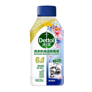 滴露（Dettol）洗衣机清洁剂强力除垢杀菌洗衣机清洗消毒滚筒专用250ml春日繁花