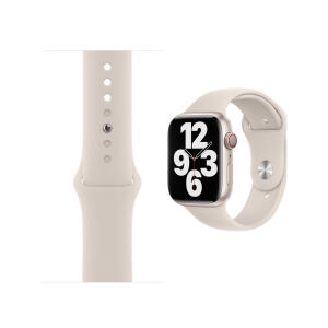 檬果库存watch原装硅胶表带iwatch8表带苹果手表watch76SE 星光色 95新三节带原盒38/40/41mm