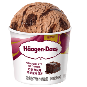 哈根达斯（Haagen-Dazs）【限定新品】巧克力风味布朗尼冰淇淋100ml/杯 雪糕