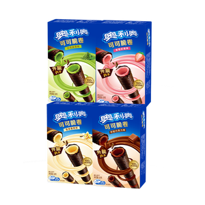 奥利奥（Oreo）可可脆卷  多口味 50g*4盒 威化饼干 休闲零食 早餐下午茶