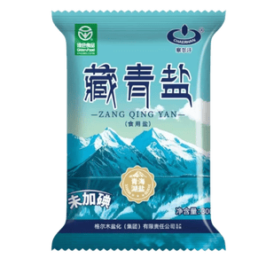 察尔汗绿色食品级藏青盐300g未加碘青海天然湖盐调味食用盐 绿色食品级藏青盐300g*5袋