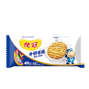 太平优冠牛奶香脆饼干100g 休闲零食早餐下午茶