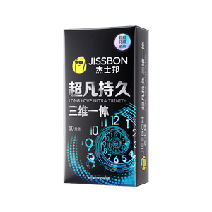 杰士邦超凡三体持久延时避孕套男专用持久防早泄敏感情趣超薄安全套10只