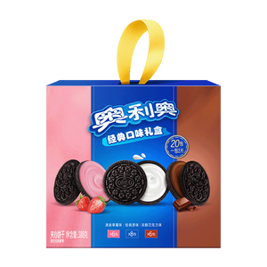 奥利奥（Oreo）夹心饼干玩心礼盒混合三口味388g 休闲零食大礼包早餐下午茶