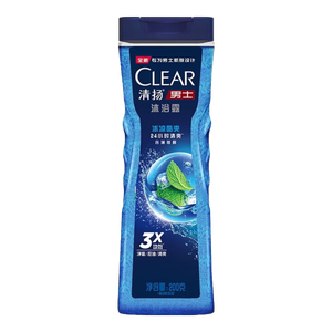清扬（CLEAR）男士沐浴露 平衡控油 冰凉酷爽型200g