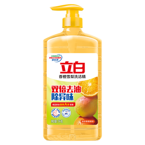 立白香橙雪梨洗洁精1kg 99.99%除菌率双效去油除异味去农残食品用清洁