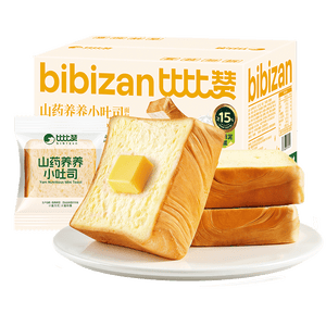 比比赞（BIBIZAN）山药小吐司400g营养早餐儿童面包学生牛奶饼干蛋糕点心休闲零食品