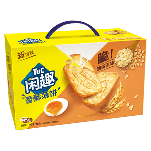 闲趣自然清咸原味礼盒900g 薄脆饼干 办公室休闲零食 早餐下午茶