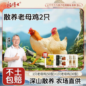 杨博士【老母鸡】皖南土鸡走地鸡煲汤整只生鲜鸡肉50周 单只净重900克 30型+50型老母鸡