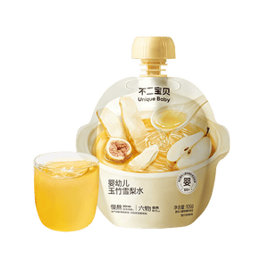 不二宝贝玉竹生津水幼儿婴儿童宝宝雪梨汁搭无添加糖麦冬果汁饮料105g*10