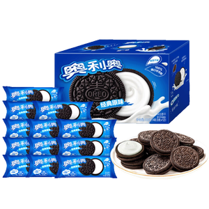 奥利奥（Oreo）夹心饼干经典原味582g 休闲零食 独立12小包 早餐下午茶
