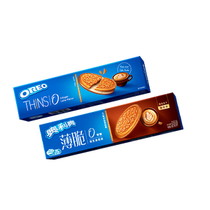 奥利奥（Oreo）0糖薄脆饼干轻乳拿铁咖啡味夹心饼干95g 零食早餐骄阳心动礼包