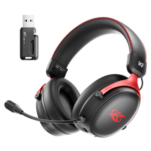 iKF V11 Pro7.1四模无线游戏耳机头戴式7.1环绕音效蓝牙有线电竞三角洲FPS无畏契约听声辨位 黑红色