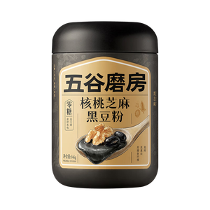 五谷磨房黑芝麻糊五黑粉无糖核桃芝麻黑豆粉代餐粉546g