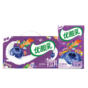 伊利【时代少年团同款】优酸乳蓝莓味250ml*24盒乳饮料新老包装随机发