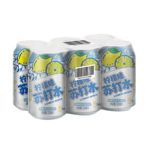 健力宝柠檬味苏打水气泡水330mL*6罐0糖0脂0卡调酒调饮推荐