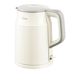 美的（Midea）电水壶电热水壶  大容量家用烧水壶 双层防烫温开水壶 304不锈钢一体无缝内胆 大功率自动断电保护 1.5L MK-SHM1569