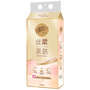 清风悬挂式抽纸 丝柔挂抽4层320抽单提M码 纸巾抽纸擦手纸整箱卫生纸