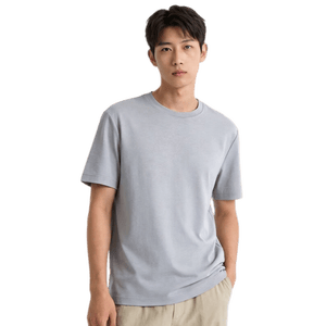 JD FASHION京东自营50支液氨凉感纯棉半袖男士t恤男圆领2026新款衣服男短袖