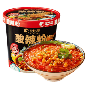 比比赞（BIBIZAN）酸辣粉4桶*112g即食桶装冲泡速食重庆风味红薯粉丝夜宵饱腹充饥
