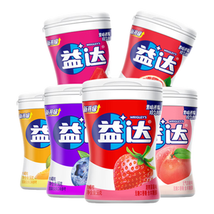 益达 木糖醇无糖口香糖混合口味 56g*6瓶约240粒 休闲零食 口气清新糖