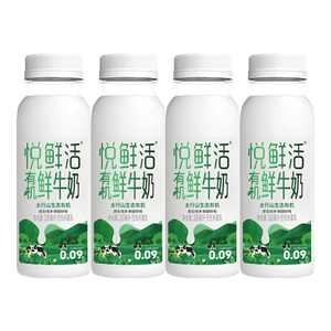 悦鲜活有机鲜牛奶  260ml*4瓶 巴氏杀菌乳 生鲜 低温奶
