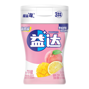 益达 木糖醇无糖口香糖 混合水果味约70粒98g/瓶 休闲糖果 口气清新糖