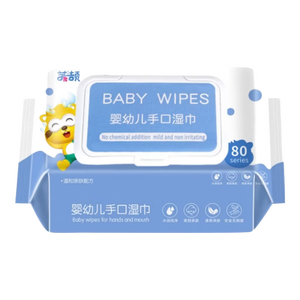 婴幼儿手口湿巾实惠家庭装老人儿童通用加厚大包无酒精无刺激纯水 80抽 1包 80抽*1包