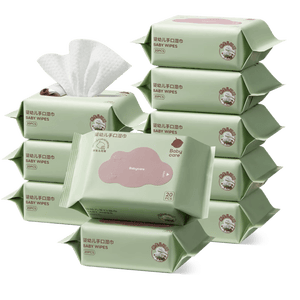 babycare婴儿手口湿巾新生儿加厚擦脸小包便携出行6480紫盖湿纸巾20抽10包