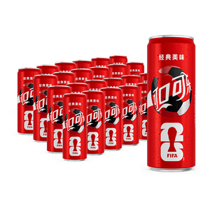 可口可乐（Coca-Cola）碳酸饮料 330ml*24摩登罐 FIFA世界杯主题罐新老包装随机发货
