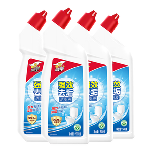 威王强效洁厕灵液500g*4 马桶清洁剂洁除菌卫生间强力除垢除臭去异味